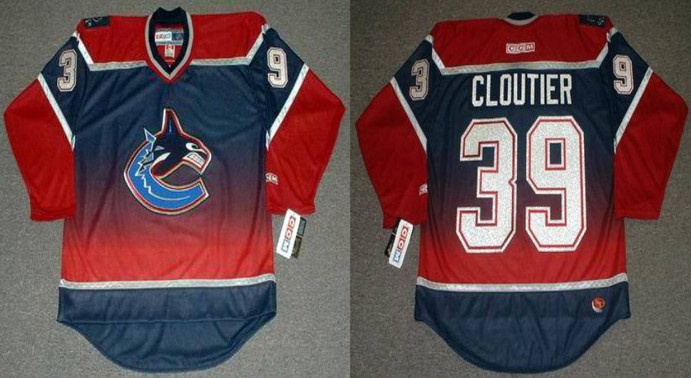 2019 Men Vancouver Canucks #39 Cloutier Red CCM NHL jerseys